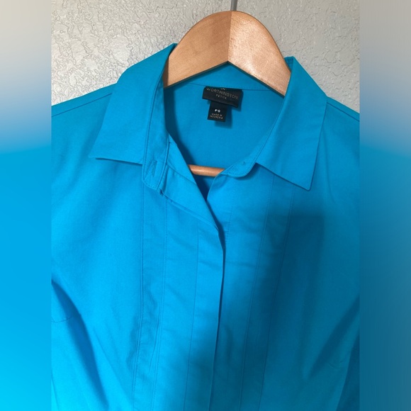 Worthington Blue Women's Top - size: SP. GUC - Picture 3 of 10